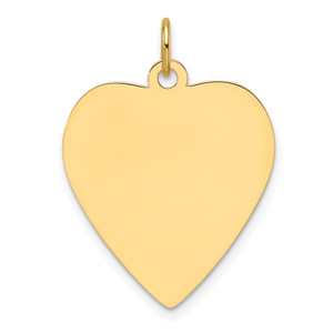 14k Plain .018 Gauge Engravable Heart Disc Charm - XM-A86CFA35-1339