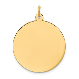 14k Plain .027 Gauge Circular Engravable Disc Charm - XM-CFBA68ED-6429