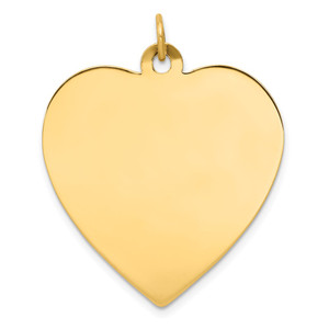 14k Plain .027 Gauge Engravable Heart Disc Charm - XM-52AD94BB-3909