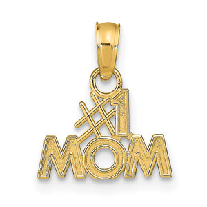 14K Polished #1 MOM Pendant - K9-00F39551-3357