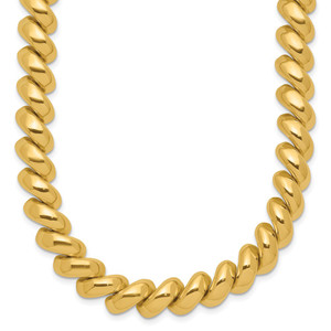 14k Polished 10mm 18 inch San Marco Necklace