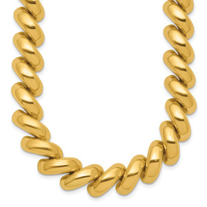 14k Polished 12mm 17 inch San Marco Necklace