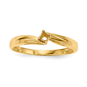 14k Polished 1-Stone Mothers Ring Mounting - XM-7CBD3538-9767