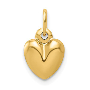 14K Polished 3-D Puffed Heart Charm - C2-17A6CF2B-2863
