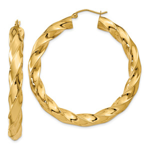 14k Polished 5.0mm Twisted Hoop Earrings - TC-25CD7492-3813