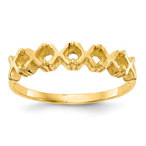 14k Polished 5-Stone Mothers Ring Mounting - XM-49B17127-9860