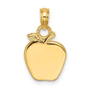 14K Polished Apple Charm
