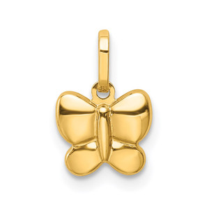 14k Polished Butterfly Charm