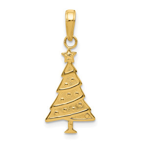 14k Polished Christmas Tree Pendant - M4-8458A234-6244