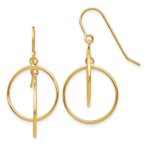 14k Polished Circles Dangle Earrings - TL-E6B1C0DC-2960