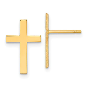 14k Polished Cross Earrings - RE-67B4C906-2467