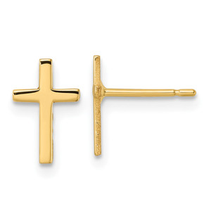 14k Polished Cross Earrings - RE-8A0EEAF2-9877