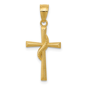 14k Polished Cross Pendant - C3-41FC1551-1105