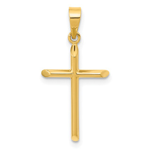 14K Polished Cross Pendant - XR-64D51B42-1842