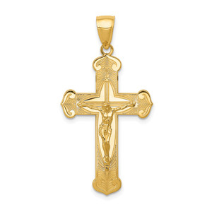 14K Polished Crucifix Pendant - K5-BA3F4FDD-7557