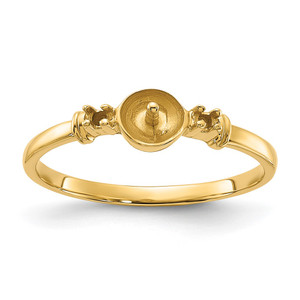 14k Polished Diamond & Pearl Ring Mounting - Y1-0E4730C8-9330