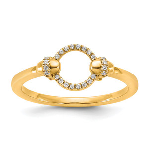 14K Polished Diamond Open Circle Fashion Ring - RM-BBCCFF2A-1128