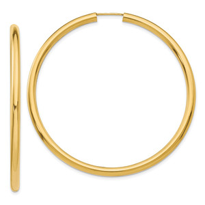 14k Polished Endless Tube Hoop Earrings - TF-A4DC9415-9172