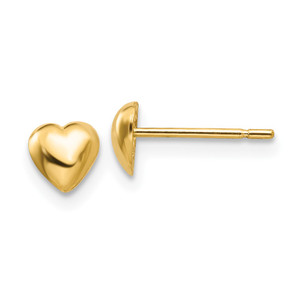 14K Polished Heart Post Stud Earrings - TE-FE7BA6A2-1225