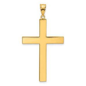 14k Polished Hollow Latin Cross Pendant - K1-F563CCF7-8059