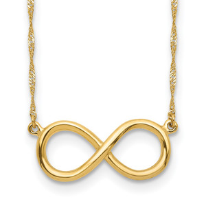14K Polished Infinity Symbol 16.5 inch Necklace
