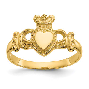 14k Polished Ladies Claddagh Ring - D1-279DBC0D-5604