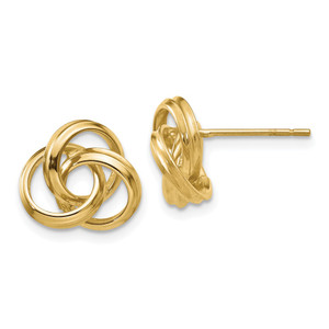14k Polished Love Knot Post Earrings - Z3-BCBA9807-9028