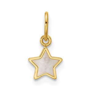 14K Polished Mother of Pearl Star Pendant - YC-6A725B2F-5718