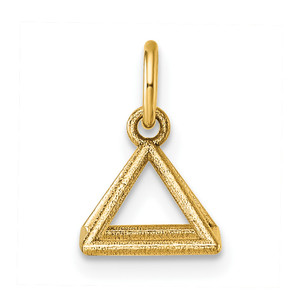 14K Polished Rectangular Pyramid Shape Pendant