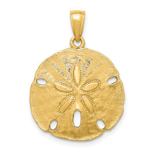 14K Polished Sand Dollar Charm - K7-E03BC305-4740