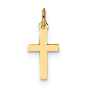 14k Polished Solid Cross Pendant - XR-616FD249-4671