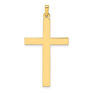14k Polished Solid Cross Pendant - XR-FA8E5C12-4640