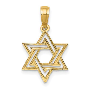 14K Polished Star Of David Charm - K8-8C2366A2-9914