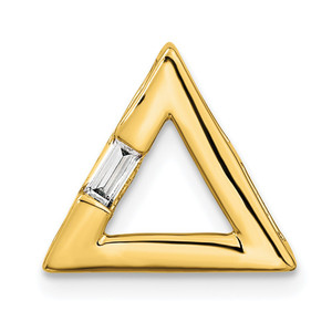14k Polished Triangle Diamond Chain Slide