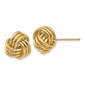 14k Polished Triple Knot Post Earrings - T5-ABF3CD74-6651
