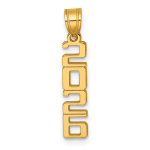 14K Polished Vertical 2026 Graduation Charm