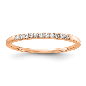 14k Rose Gold 1/10 carat Lab Grown Diamond VS/SI+ G+ Complete Wedding Band - RM-71B4B23B-9169