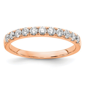 14k Rose Gold 1/2 carat Lab Grown Diamond VS/SI+ G+ Complete Wedding Band - RM-159C0CAA-2020