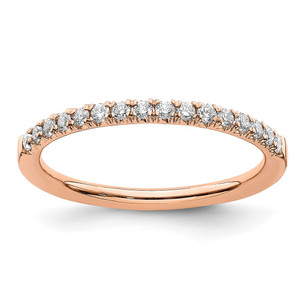 14k Rose Gold 1/4 carat Lab Grown Diamond VS/SI+ G+ Complete Wedding Band - RM-0B08B29F-9458