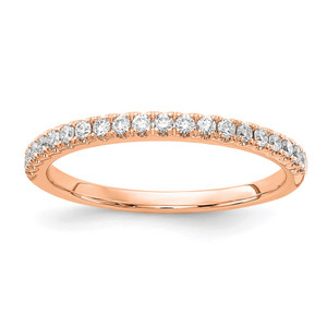 14k Rose Gold 1/4 carat Lab Grown Diamond VS/SI+ G+ Complete Wedding Band - RM-796F609F-7551