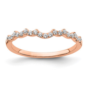 14k Rose Gold 1/5 carat Lab Grown Diamond VS/SI+ G+ Complete Wedding Band - RM-CBD2728E-6464