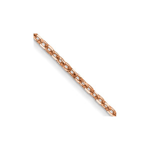 14K Rose Gold 18 inch 1.10mm Diamond-cut Cable with Lobster Clasp Chain