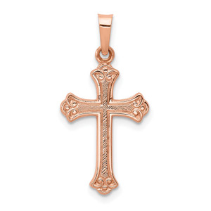 14k Rose Gold Cross Pendant - XR-405704B1-6289