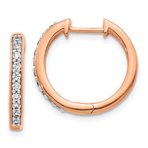 14k Rose Gold Diamond Hinged Hoop Earrings - EM-C3D7DFCC-8194