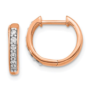 14k Rose Gold Diamond Hinged Hoop Earrings - EM-E8147D1F-5353