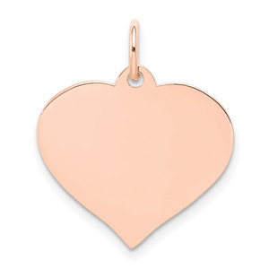 14k Rose Gold Heart Disc Charm - XR-0BF2FF6C-2496