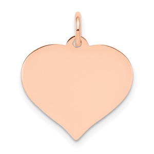 14k Rose Gold Heart Disc Charm - XR-D23C5E5F-7543