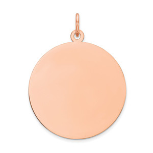 14K Rose Gold Round Disc Charm - XR-0304959F-7868