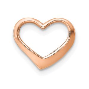 14K Rose Polished Heart Chain Slide - K7-0AC9B38D-8012