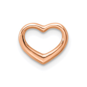14K Rose Polished Heart Chain Slide - K7-B069A31B-1704